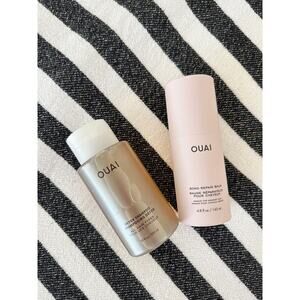 NEW OUAI Hair Reset Duo - Full Size Detox Shampoo & Bond Repair Balm Set